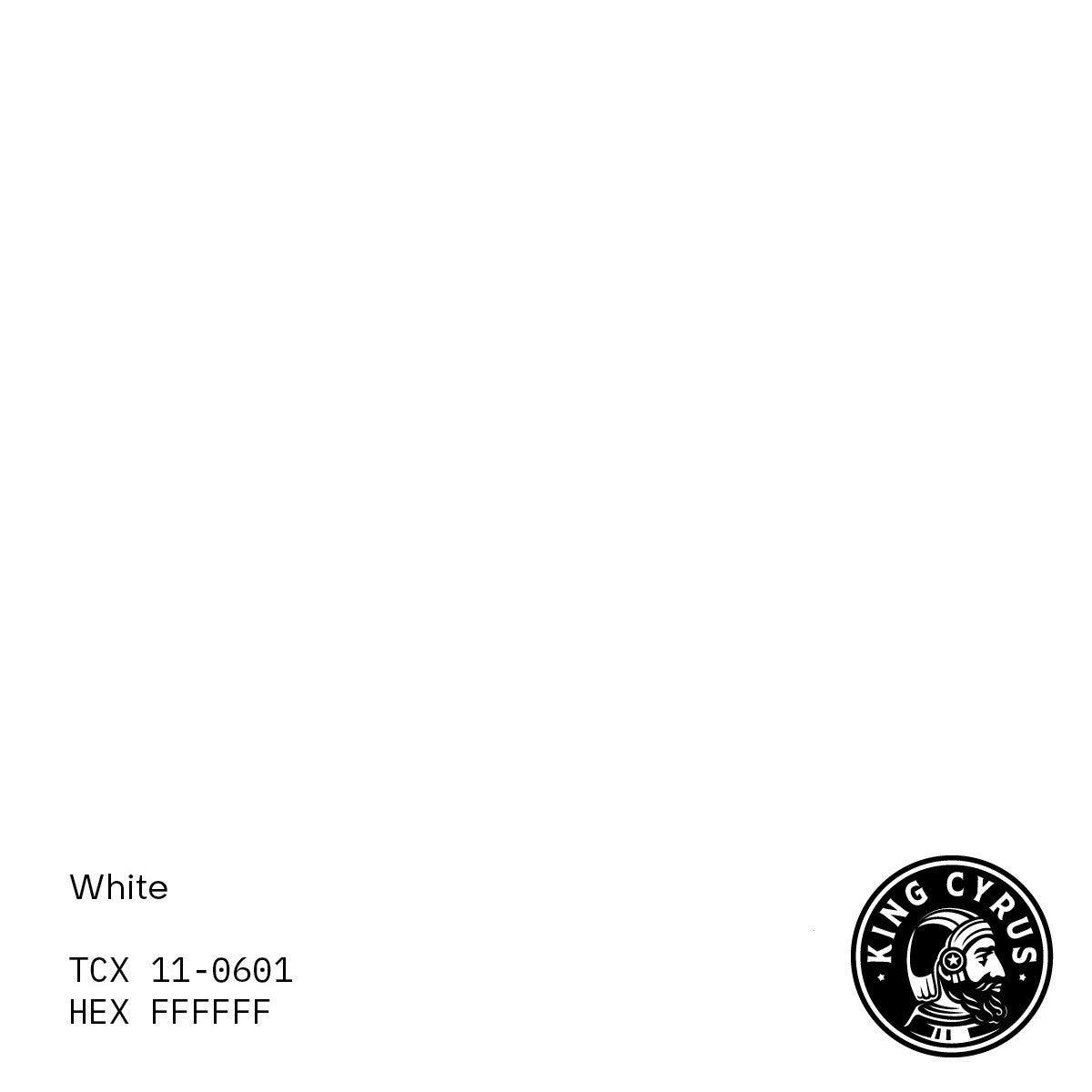 Color swatch showing shade code of white King Cyrus SUPIMA® cotton t-shirt